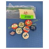 Assorted political pins
