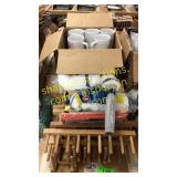 Mugs, mop heads, sponges, misc