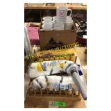 Mugs, mop heads, misc