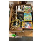 Kids dvds, rope, misc