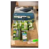 Samsung blue ray player, light bulbs