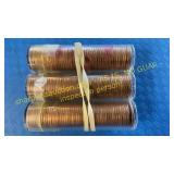 3 penny rolls 1963-P