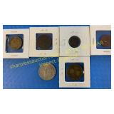 6 foreign coins