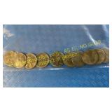 10 steel wheat pennies 1943-P