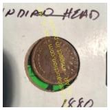 1880 - Indian Head - Good