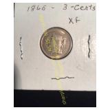 1866 -  3 Cent Coin - Good
