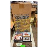 Box Pit Balls and assorted DVD movies