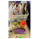 Tote of Halloween miscellaneous items