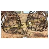 Metal flower hanging baskets