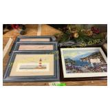 Wall Pictures and Christmas center piece