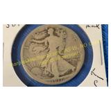 1917-S OBVERSE mint mark walking liberty 50 cent