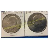 1971-D,1972-D UNC Eisenhower dollar