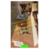 Coffee grinder, glass door knob ,misc