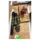 Flashlights, pipe wrench  and vice