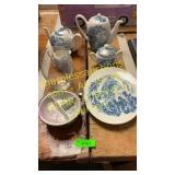 "Countryside" dish, tea pots, miscellaneous