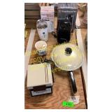 Waffle iron,can opener, grinder, mug, misc