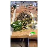 Snow shoes, tea kettle, miscellaneous