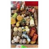 3- flats assorted Salt and Pepper Shakers