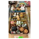 3-flats assorted Salt and Pepper shakers