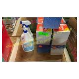 2 bottles disinfectant spray & small Kleenex boxes