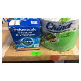 Ziploc Qt freezer bags & Chinet dinner plates