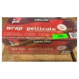 Large roll of plastic food wrap