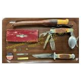 Sabre knife, Durham duplex knife/razor, misc