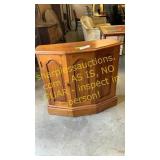 Small curved cabinet