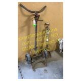 Shovels, antique dolly