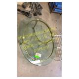 Round glass top table