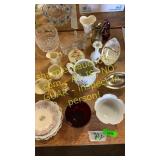 Salt and Pepper shakers  Misc glassware