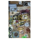 Assorted jewelry, jewelry bag and jewelry boxes