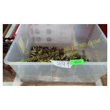 Tote of Ammo casings