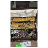 Jewelry box with miscellaneous jewelry