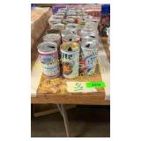 Assorted beer cans