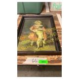 Framed picture of girl & dog dancing