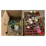 Assorted glass jars