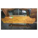 Carved gun rack, ink board, mirror