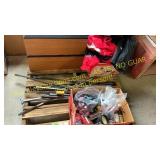 Pallet of coats , speakers and box nail polish