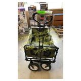 Green pull handle utility cart