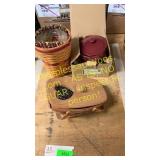 Mini casserole dish and 2-  longaberger baskets