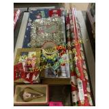 Assorted gift wrap, cards, boxes