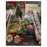 Assorted gift wrap, cards, boxes