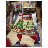 Gift boxes, stockings, cards