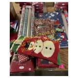 Gift wrap, boxes, cards, garland