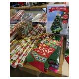 Gift wrap, boxes, cards, holiday tree