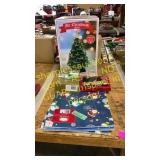 Holiday light up tree, gift cards & boxes