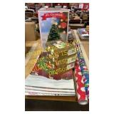 Holiday light up tree, gift wrap, boxes ,& cards