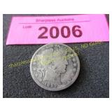 1899 Barber half dollar