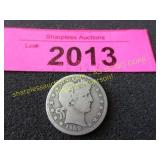 1909 Barber quarter dollar